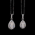 Unisex Iced Out 925 Sterling Silver VVS Moissanite Pear Shape Pendant Necklace