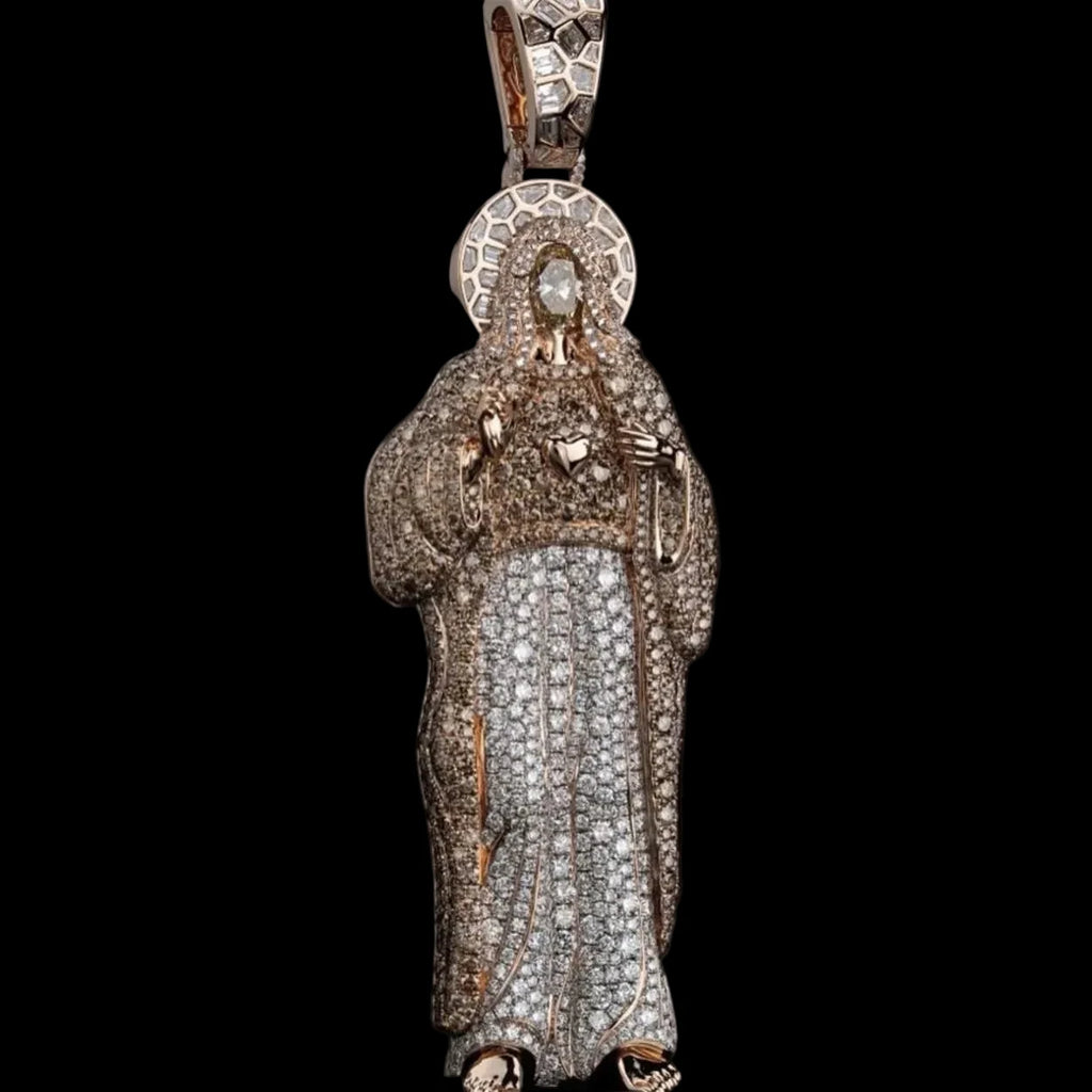 Unisex Iced Out Jesus Pendant 925 Sterling Silver VVS Moissanite 1601821794198