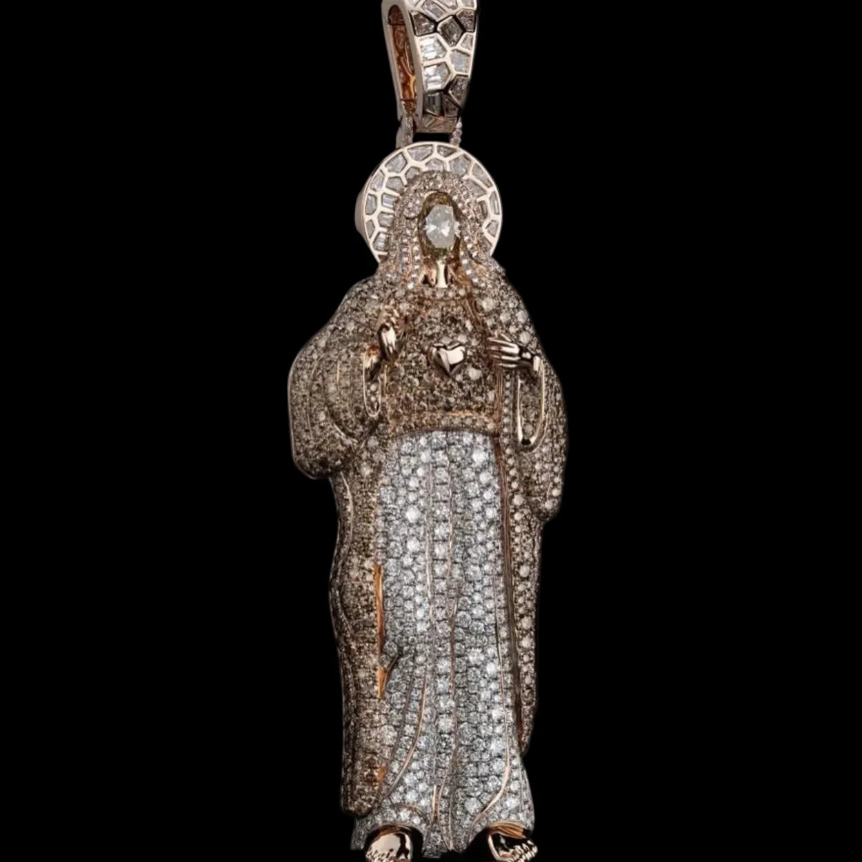 Unisex Iced Out Jesus Pendant 925 Sterling Silver VVS Moissanite 1601821794198