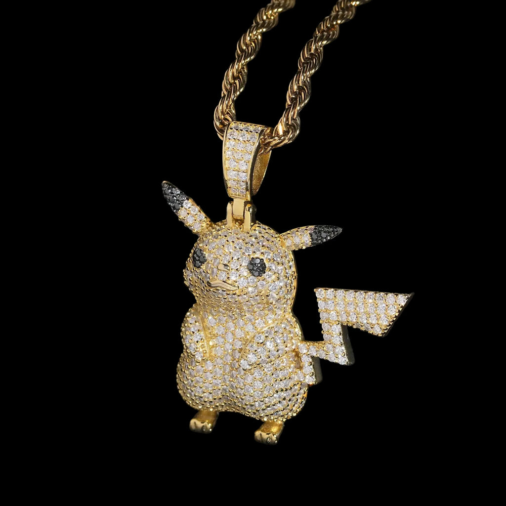 Unisex 925 Sterling Silver VVS Moissanite Cartoon Iced Out Pendant