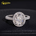 Women's Oval Cut 3ct VVS Moissanite Engagement Ring 925 Sterling Silver