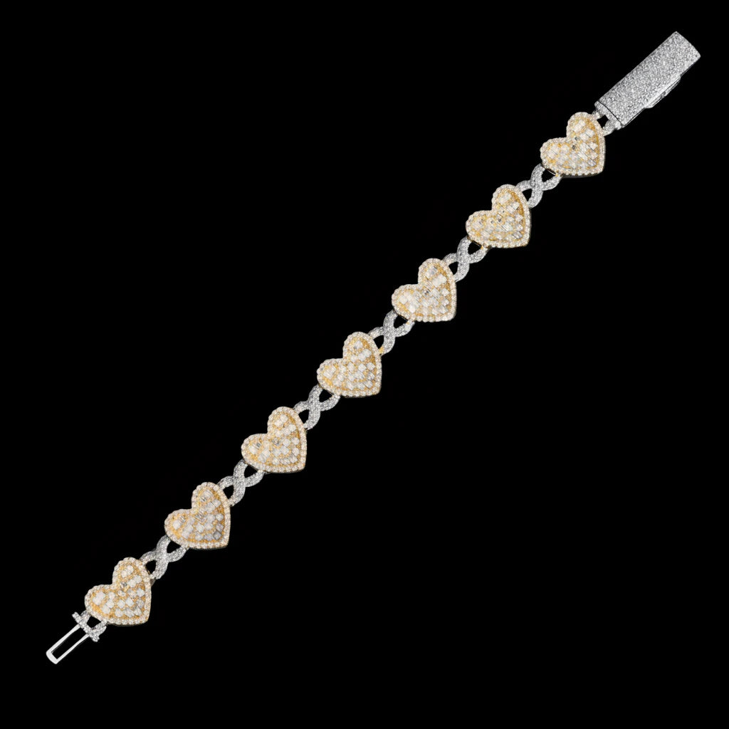 VVS Moissanite Cuban Link Chain Bracelet 925 Sterling Silver