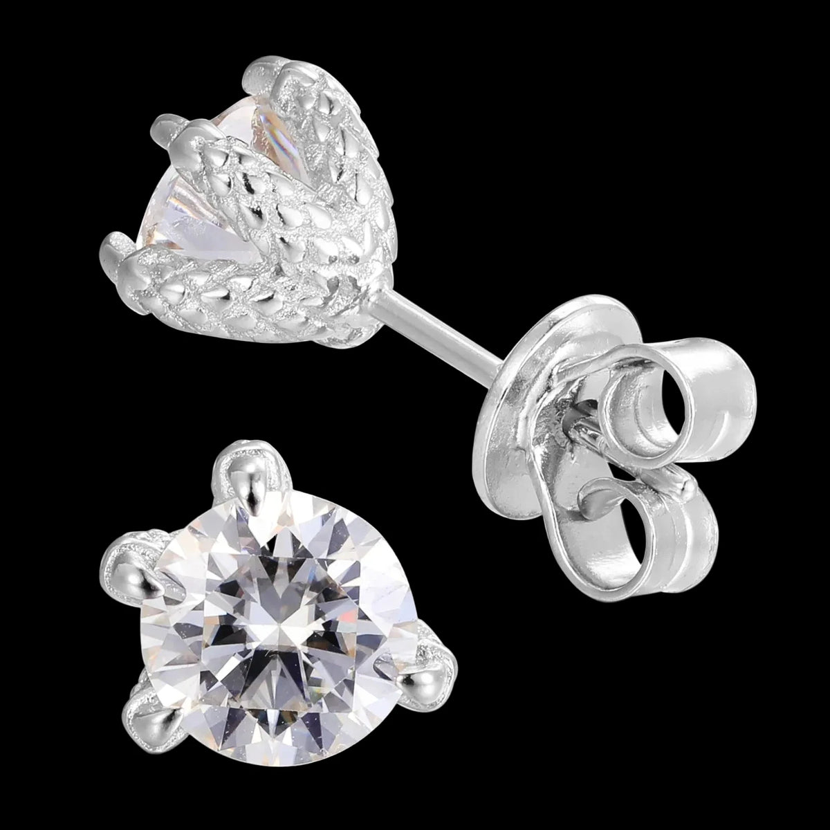 Men's Dragon Claw VVS Moissanite Stud Earrings 925 Sterling Silver