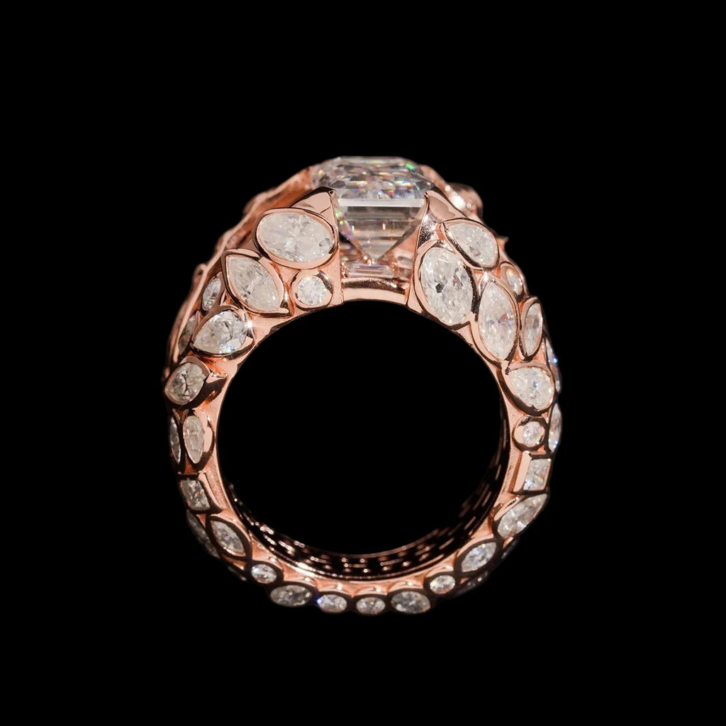 Unisex Iced Out Hip Hop Ring 925 Sterling Silver VVS Moissanite E050038