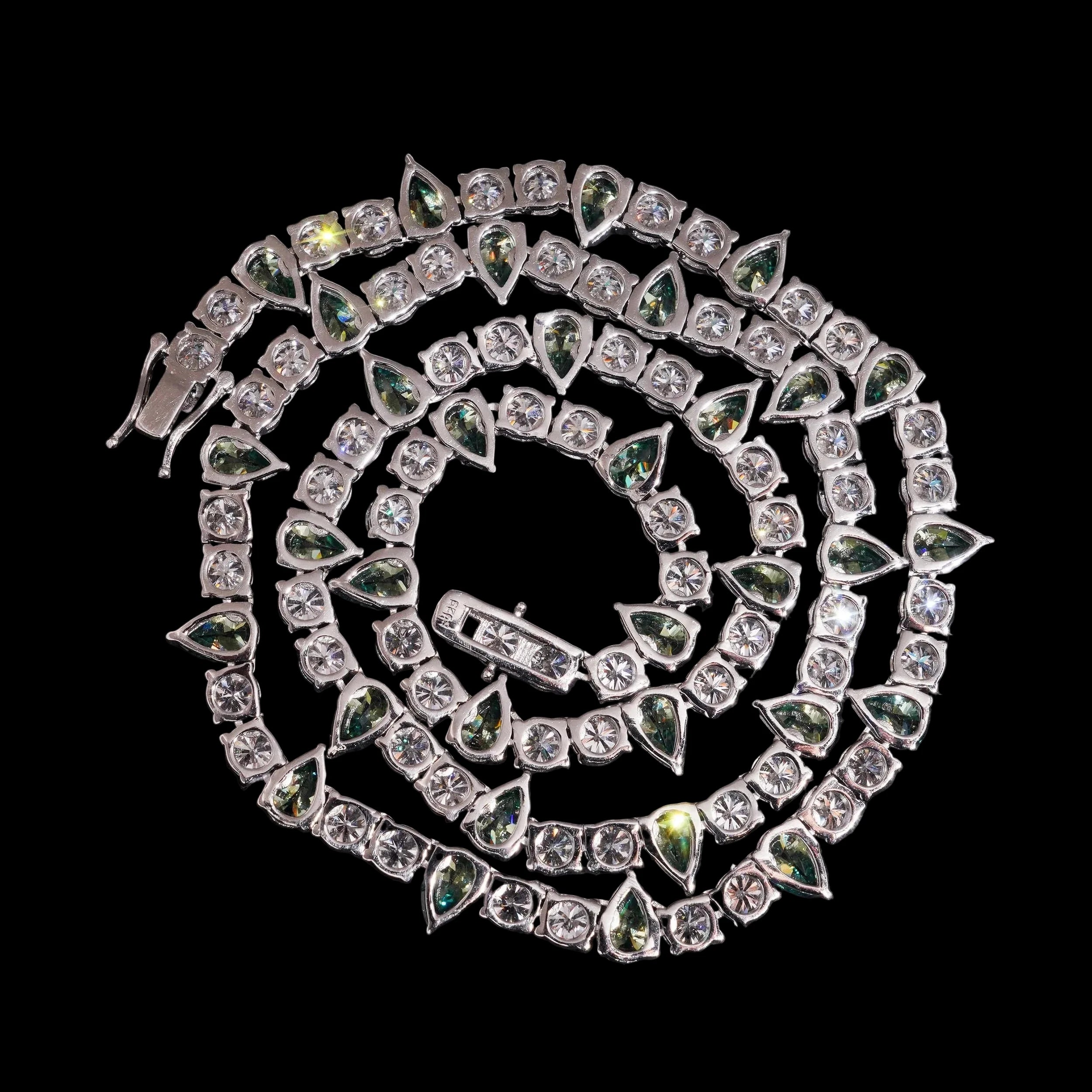 Unisex Iced Out 925 Sterling Silver VVS Moissanite Tennis Chain Necklace
