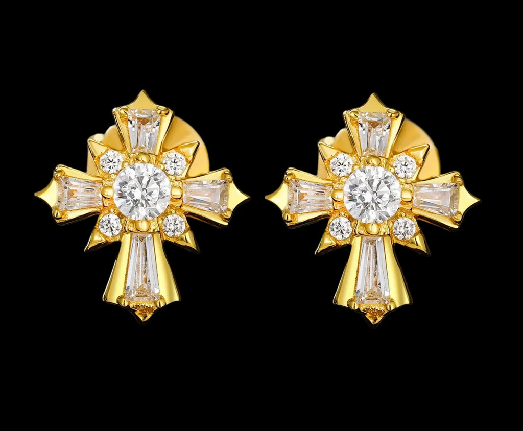 Unisex Baguette Cut VVS Moissanite Stud Earrings 925 Sterling Silver