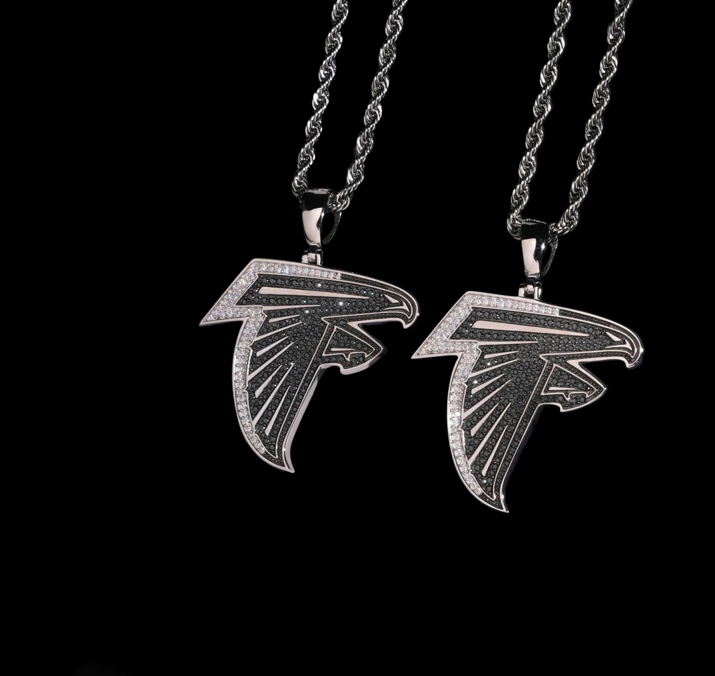 Unisex 925 Sterling Silver VVS Moissanite Eagle Iced Out Pendant
