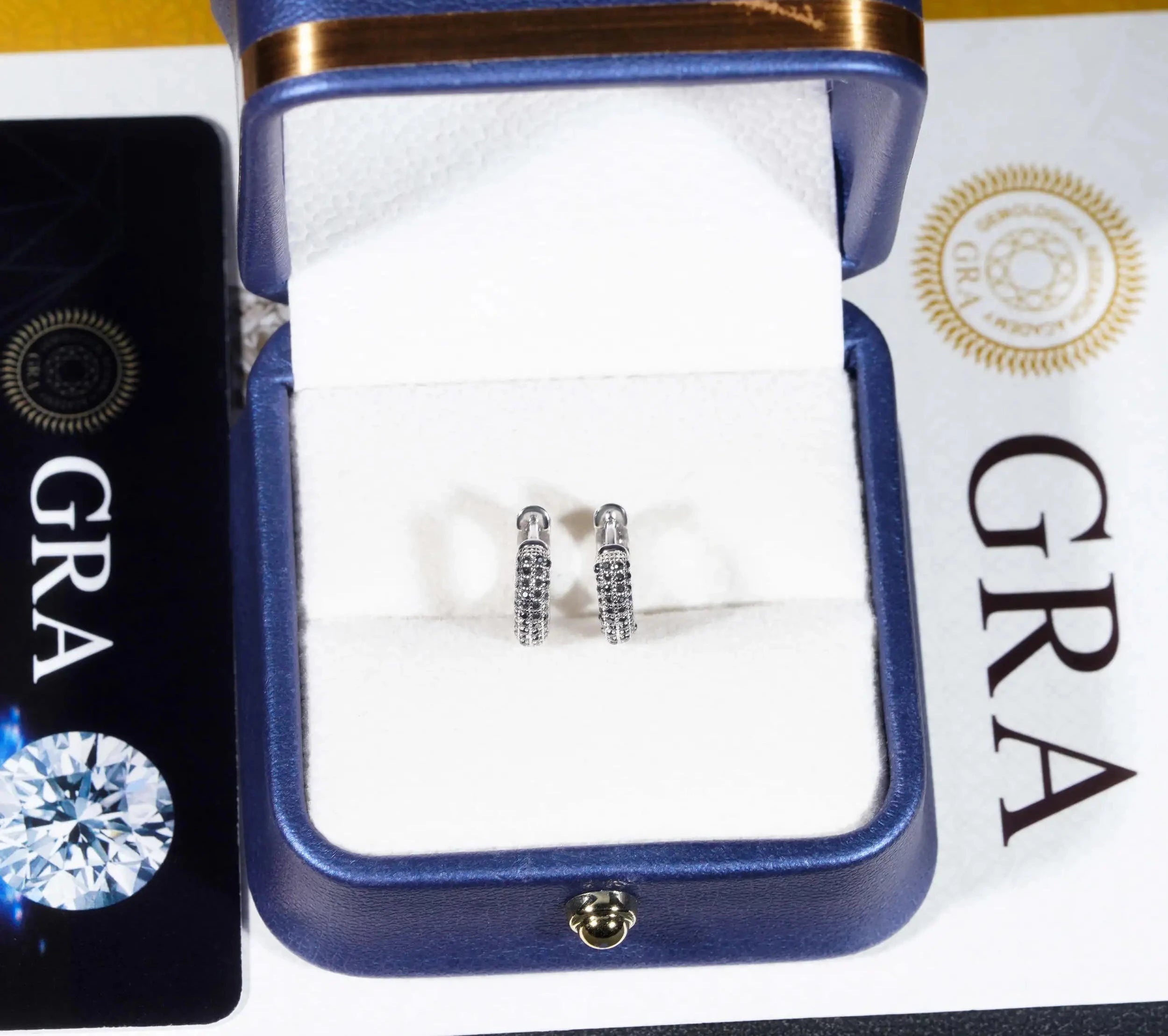 Unisex Iced Out VVS Moissanite Hoop Earrings 925 Sterling Silver