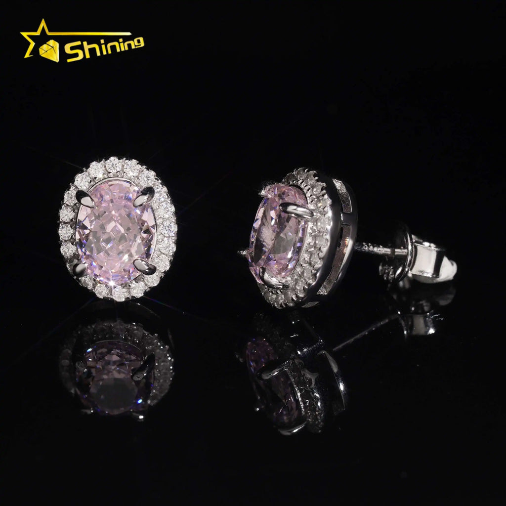 Women's Oval Cut VVS Moissanite Drop Earrings 925 Sterling Silver