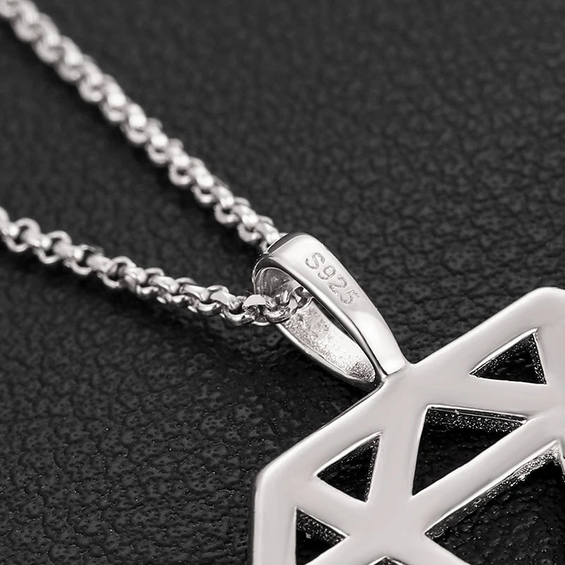 Unisex Iced Out Diamond Shape Pendant 925 Sterling Silver VVS Moissanite TQP0034