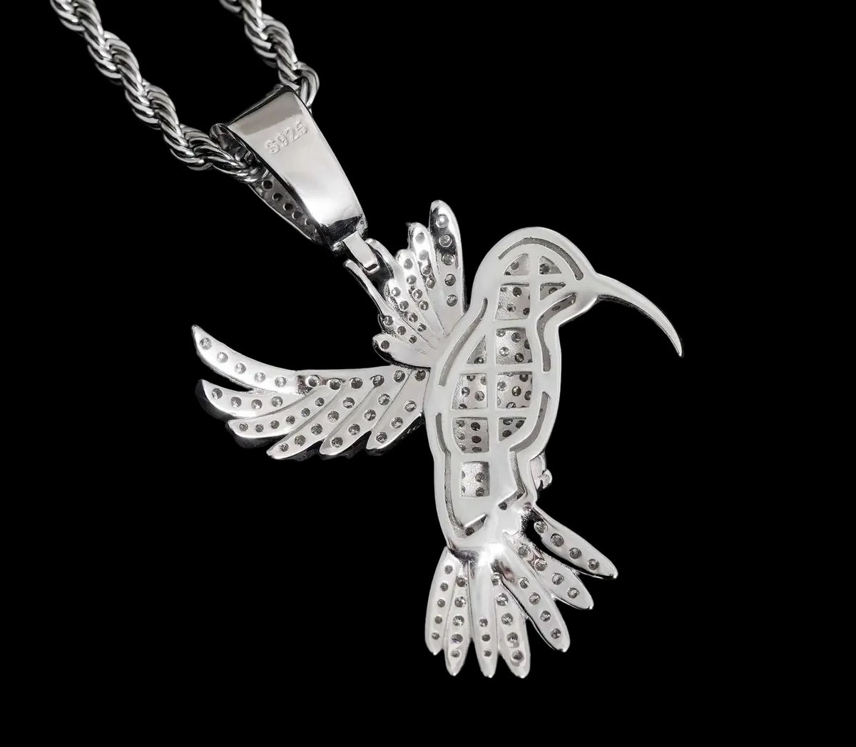 Unisex Animal Pendant 925 Sterling Silver VVS Moissanite Hip Hop Jewelry