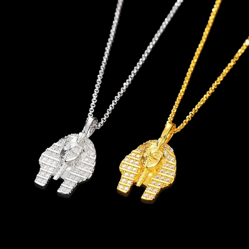 Unisex 925 Sterling Silver VVS Moissanite Pharaoh Pendant TQP0056