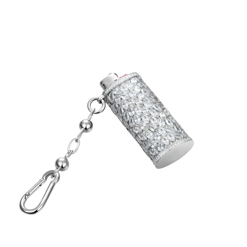 Unisex Iced Out 925 Sterling Silver Marquise Cut Moissanite Lighter Case