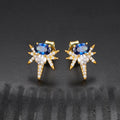 Men's Oval Cut VVS Moissanite Colorful CZ Diamond Iced Out Bee-sting Stud Earrings 925 Sterling Silver