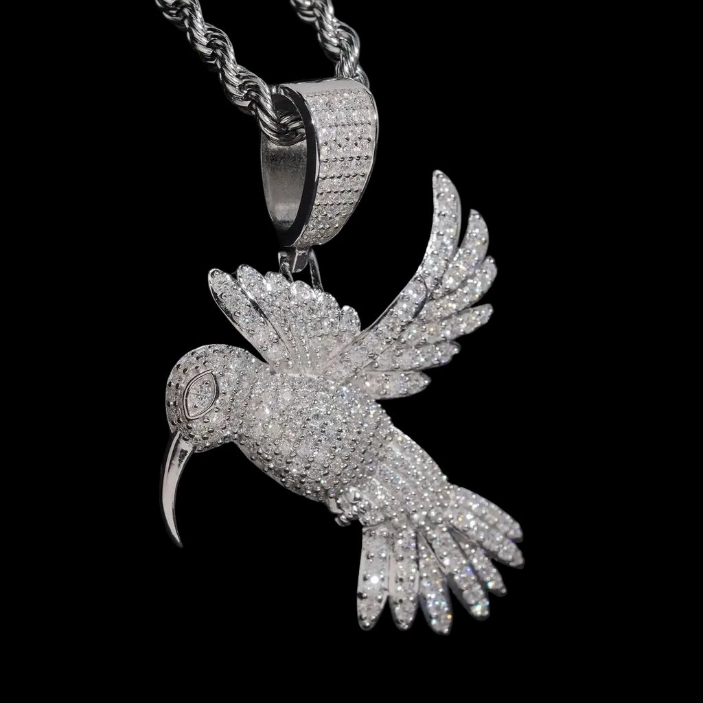 Unisex Animal Pendant 925 Sterling Silver VVS Moissanite Hip Hop Jewelry