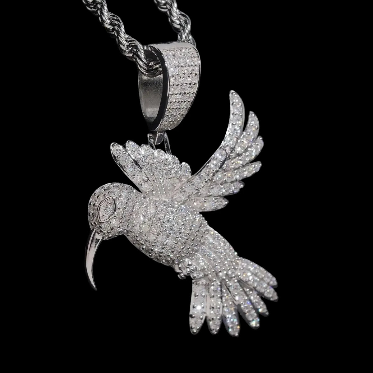 Unisex Animal Pendant 925 Sterling Silver VVS Moissanite Hip Hop Jewelry