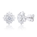 Unisex Iced Out 925 Sterling Silver VVS Moissanite Star Stud Earrings