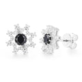 Unisex 925 Sterling Silver VVS Moissanite Eight-Pointed Star Stud Earrings