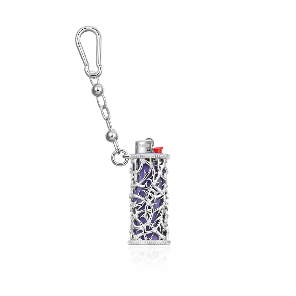 Unisex Iced Out 925 Sterling Silver Marquise Cut Moissanite Lighter Case