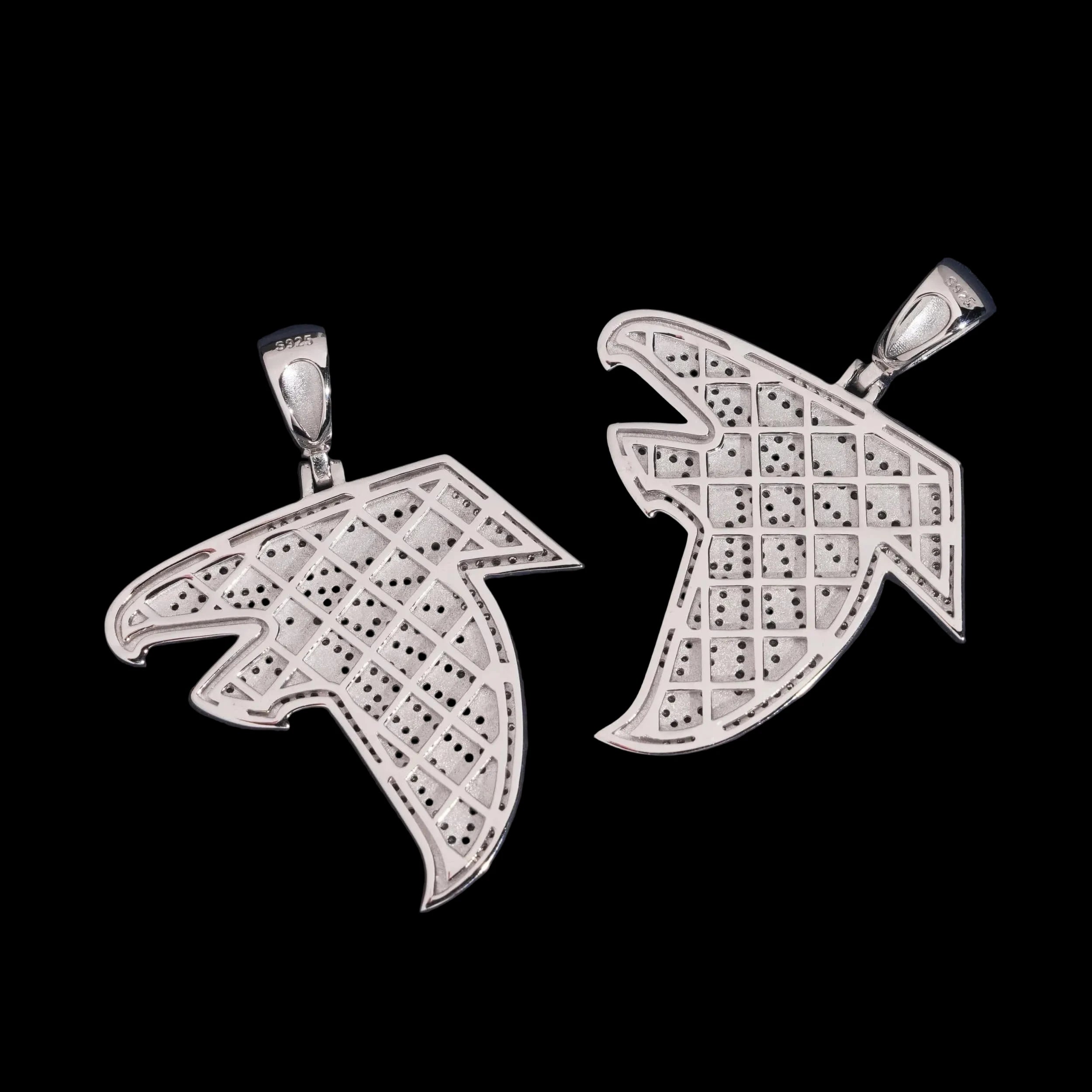 Unisex 925 Sterling Silver VVS Moissanite Eagle Iced Out Pendant