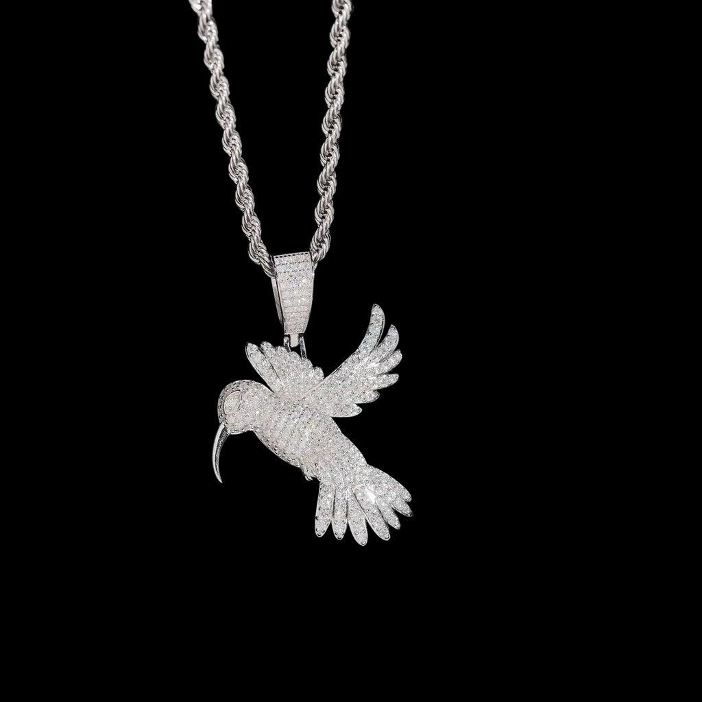 Unisex Animal Pendant 925 Sterling Silver VVS Moissanite Hip Hop Jewelry