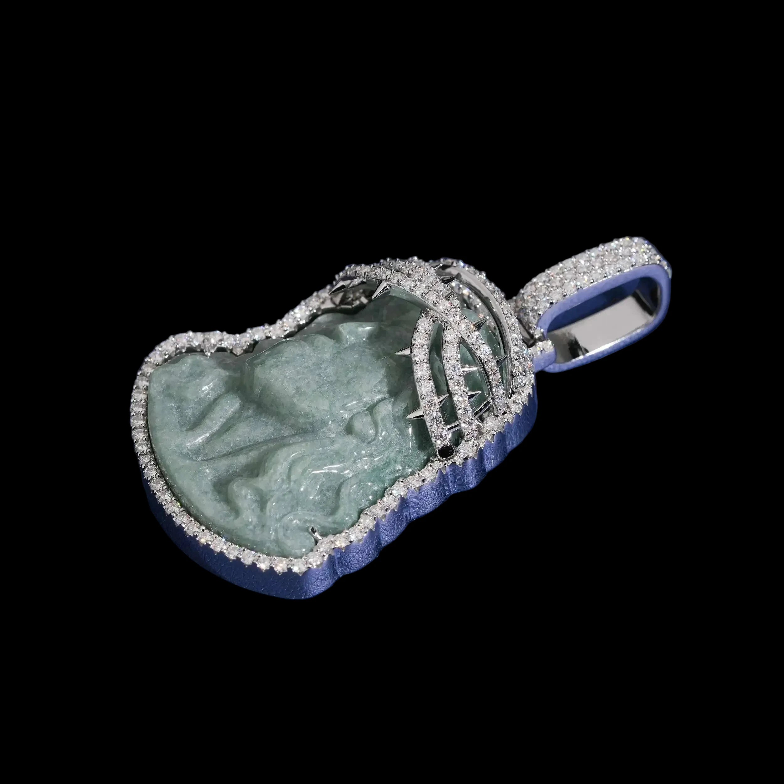 Unisex 925 Sterling Silver VVS Moissanite Jesus Head Iced Out Pendant BP4743