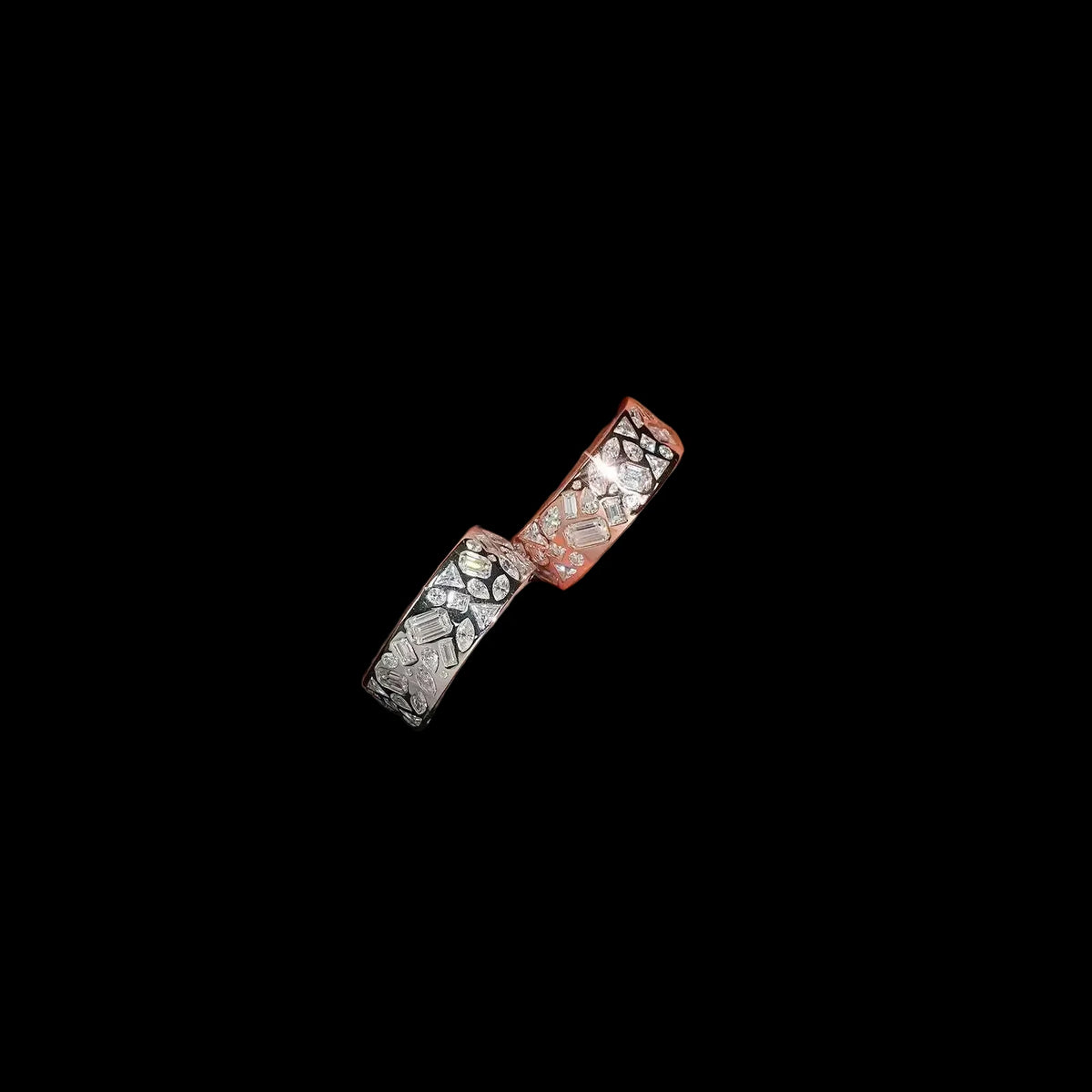 Men's Iced Out 925 Sterling Silver Moissanite Baguette Cut Hip Hop Ring