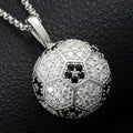 Unisex Iced Out Football Pendant 925 Sterling Silver VVS Moissanite TQP0028