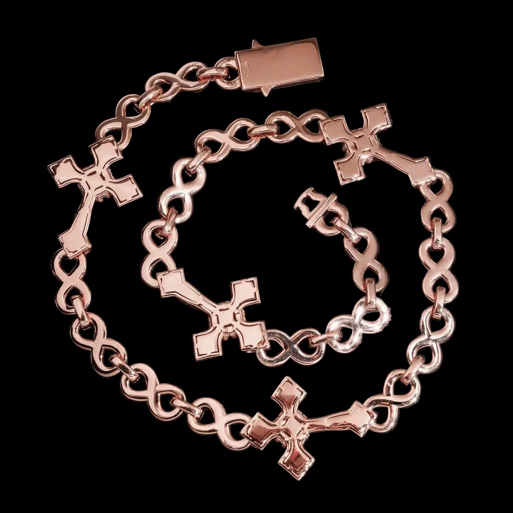 Men's Round Brilliant Cut VVS Moissanite Cuban Link Chain Necklace Gold Plated 925 Sterling Silver