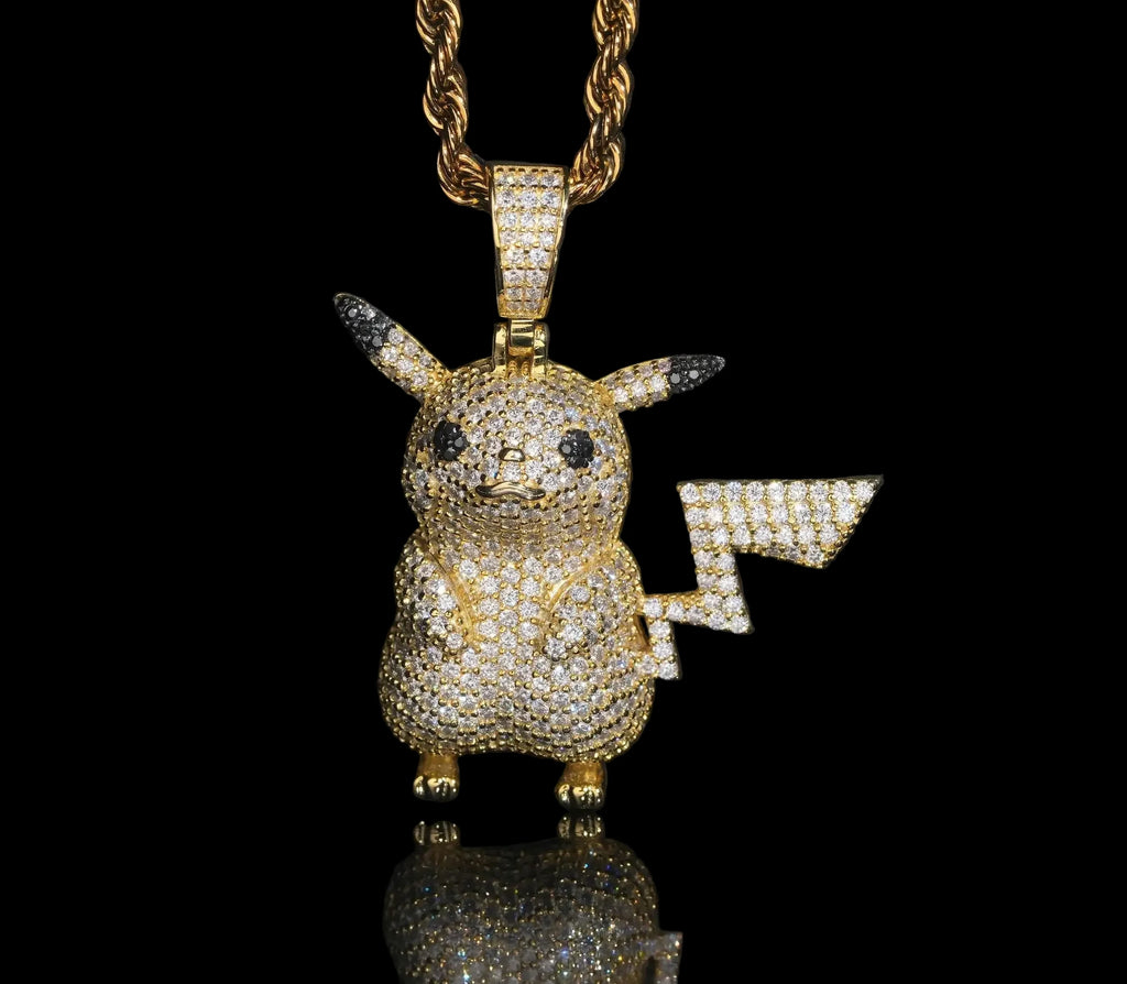 Unisex 925 Sterling Silver VVS Moissanite Cartoon Iced Out Pendant