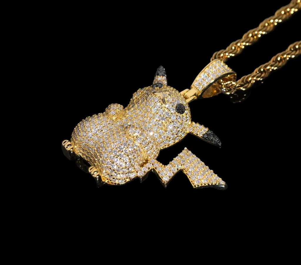 Unisex 925 Sterling Silver VVS Moissanite Cartoon Iced Out Pendant