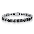Men's 5.5mm Asscher Cut VVS Moissanite Tennis Bracelet 925 Sterling Silver