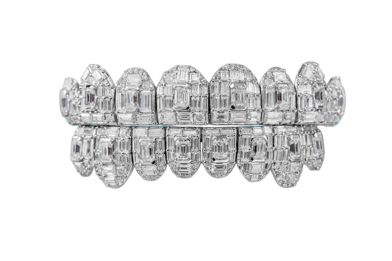 Emerald Cut Moissanite Grillz