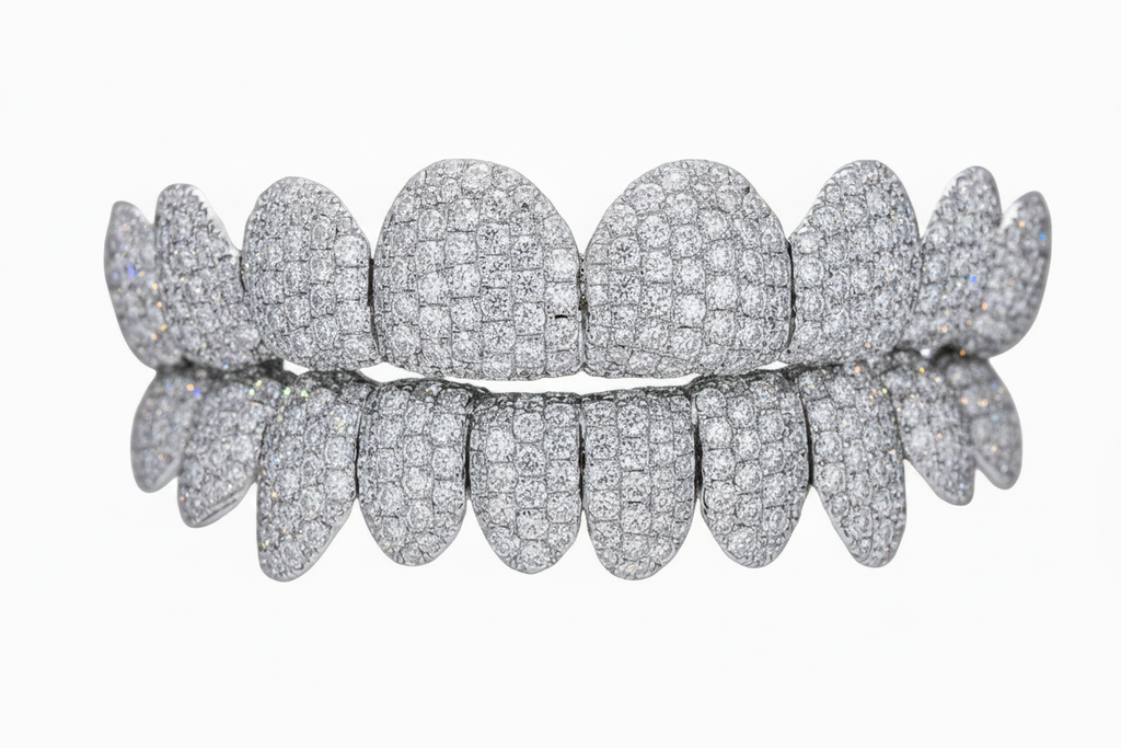 Front/Back Fully Iced Moissanite Grillz
