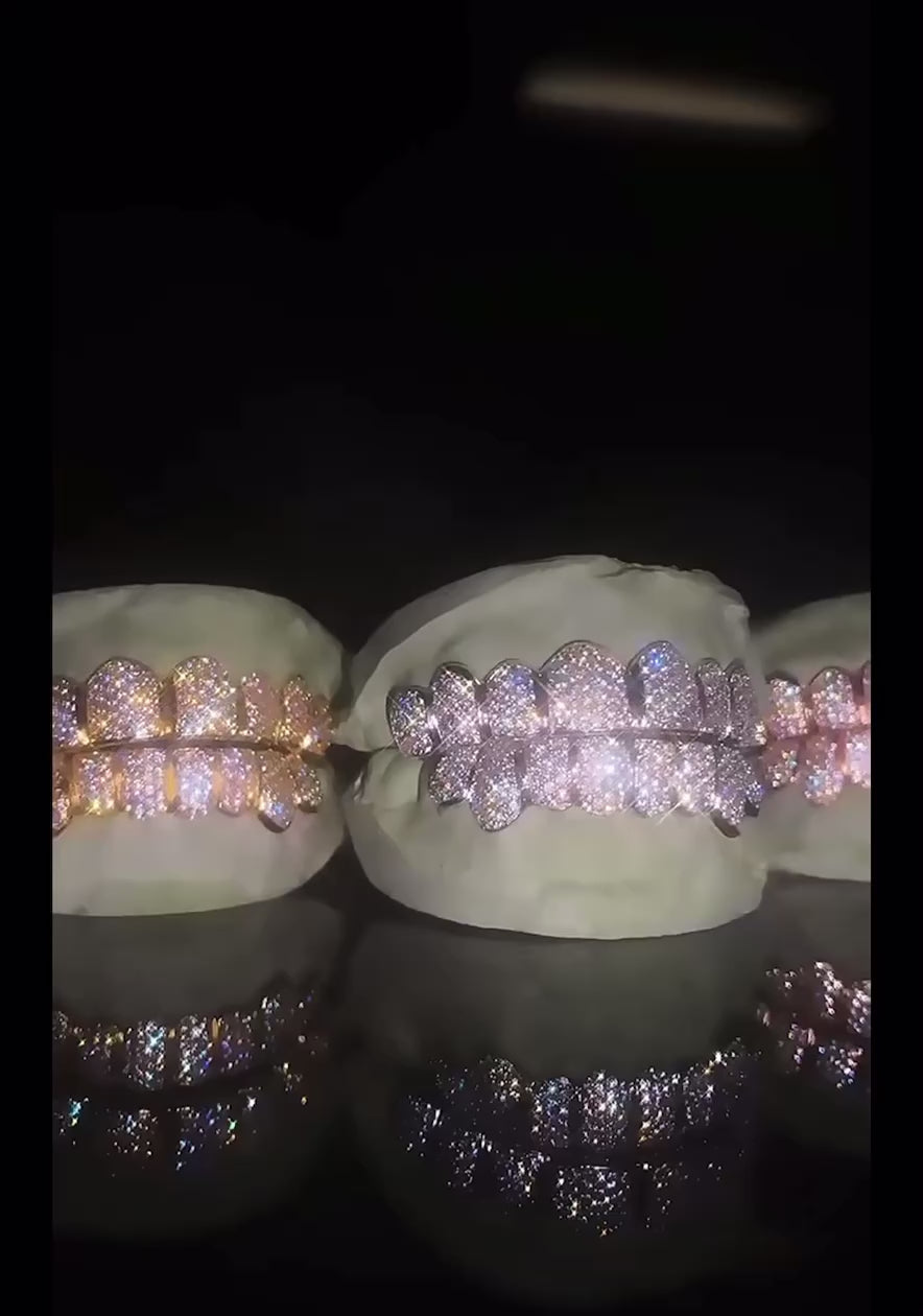 Moissanite Grillz Honeycomb Setting